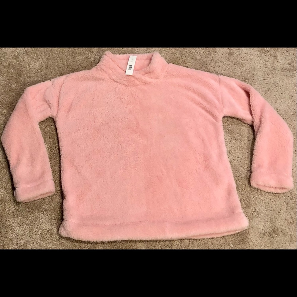 Jane and Bleecker NWT pink fuzzy sweatshirt. XS.